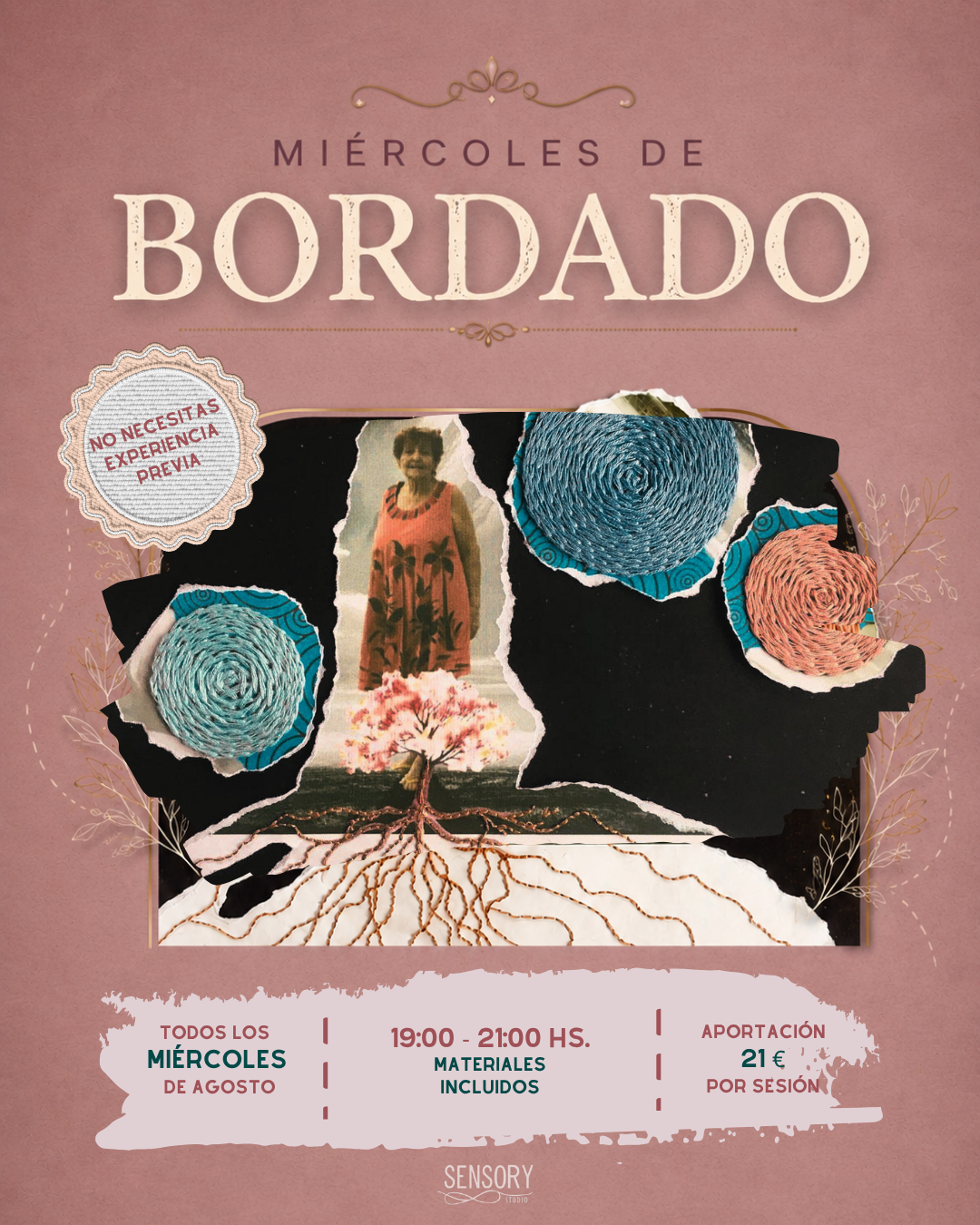 Miércoles de bordado en Barcelona, encuentros textiles en Montjuïc
